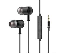 Auriculares intraurales con cable de alta fidelidad, 3.5 mm y tipo C con micrófono para audio claro, micrófono de grado de estudio, sonido de graves profundos, amantes de los juegos y la música (D)
