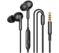 Auriculares intraurales con cable para juegos de 3,5 mm, cancelación de ruido tipo C para iPhone 16 auriculares con micrófono para teléfono, juegos, música, manos deportivas (F)