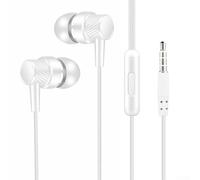 Auriculares intraurales con cancelación de ruido con graves profundos para una experiencia de audio mejorada, compactos y portátiles (blanco)