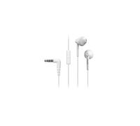 Auriculares Intraurales Panasonic RP-TCM115E-W, HP 14,3 mm, Imán de Neodimio, Micrófono, Botón de Llamada, Diseño Ergo Fit, Blanco.