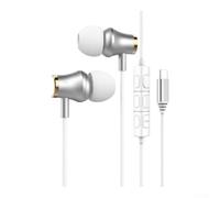 Auriculares Intraurales USB C y 3.5mm con Micrófono HD para Sonido para hifi y Bajos Profundos - Cable 1.2M Negro(B)