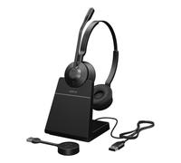 Auriculares Jabra Engage 55 SE inalámbricos DECT para oficina con micrófono y cancelación de ruido, negros