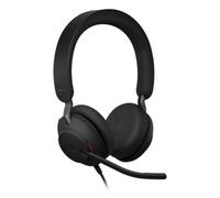 Auriculares Jabra Evolve2 40 SE con cable USB-A/USB-C para oficina y llamadas estéreo negros