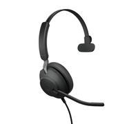 Auriculares Jabra Evolve2 40 SE con cable USB-C/A para oficina y call center con reducción de ruido pasiva negros