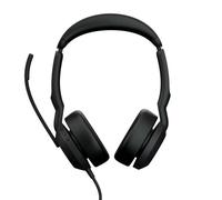 Auriculares Jabra Evolve2 50 con cable y Bluetooth para oficina con Cancelación Activa de Ruido, micrófono y optimización para Microsoft Teams, negros