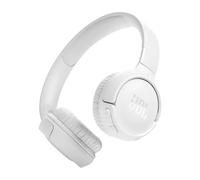 JBL Auriculares Tune 520 BT, inálambricos por Bluetooth, 57 horas de reproducción con JBL Pure Bass, plegables, blanco