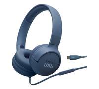 Auriculares JBL con cable USB-C Hi-Res, micrófono, plegables, Pure Bass, azul