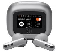 JBL Live Flex 3 Auriculares inalámbricos de botón True Wireless con cancelación de ruido adaptable, hasta 50 horas de reproducción, Bluetooth, audio de alta resolución, plateado