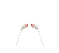 JBL Tune 110 Auriculares In Ear con Pure Bass, con manejo de un solo botón y micrófono, color blanco
