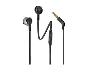 Auriculares jbl t205 black - pure bass - drivers 12.5mm - cable plano - func. manos libres - ergonomía comfort-fit