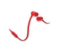Auriculares JBL TUNE 160 con cable, conexión 3,5 mm, intraurales, color rojo