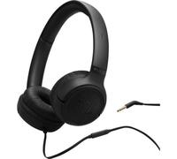 Auriculares JBL Tune 530 con cable, diadema plegable, sonido Pure Bass, control en línea, color negro