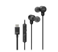 Auriculares JVC con cable USB-C, Hi-Res Audio, micrófono y control de volumen negro