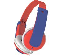 Auriculares JVC HA-KD7 con cable jack 3.5 mm diadema ajustable volumen limitado infantiles azul y rojo