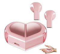 Auriculares K520, auriculares inalámbricos K520 - 2025 nuevos auriculares pequeños invisibles en forma de corazón con funda de carga giratoria, mini diseño invisible para orejas pequeñas (rosa)