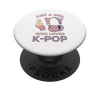 Auriculares Kawaii KPOP Just A Girl Who Loves K-Pop Pop Girl PopSockets PopGrip Adhesivo