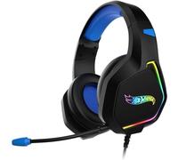 Auriculares Krom KANYON RGB con cable USB Gaming sonido 7.1 y micrófono flexible negro azul
