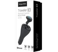 Auriculares Krüger&Matz Traveler K1 inalámbricos Bluetooth con cancelación de ruido y multipunto, negros
