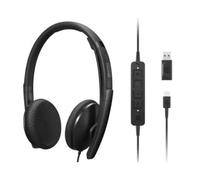 Auriculares Lenovo con cable negro, frecuencia 20-20000 Hz, diseño ligero 137 g