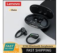 Lenovo-auriculares inalámbricos XT80 con Bluetooth 5,3, cascos con micrófono, Control de botón, reducción de ruido, resistentes al agua Negro
