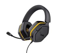 Auriculares Logitech GXT 492BM Carus con cable para gaming, micrófono plegable y aislamiento, negro y amarillo