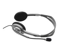 Auriculares Logitech H110/ con Micrófono/ Jack 3.5/ Plateados