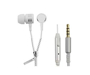Auriculares Marca ESPERANZA Modelo EH161W ESPERANZA Auriculares en la Oreja con un micrófono con Cremallera Blanca