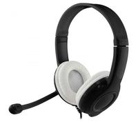 Auriculares Media-Tech Epsilon MT3573 con cable USB, control en línea, llamadas y música, negros
