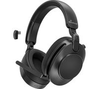 Auriculares MediaRange MROS308 inalámbricos Bluetooth 5.4 con cancelación de ruido, micrófono y 80 horas de batería, negro