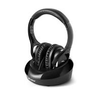 Auriculares Meliconi HP600 Pro inalámbricos y con cable RF para música, negros