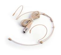 Auriculares/Micrófono Headworn - Micrófono Mini XLR de 3 pines para AKG Samson Sistema inalámbrico y transmisor de cuerpo - Beige Dual Earhook Omnidirectional Headset Head Mic