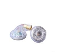Auriculares MMCX reemplazables de bricolaje: graves profundos de sonido envolvente y diafragma LCP para conectar y desconectar auriculares con cable (blanco)