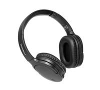 Moodix Auriculares supraaurales Bluetooth, Auriculares inalámbricos compatibles con iOS y Android, Ligeros con Graves Profundos, Color Negro