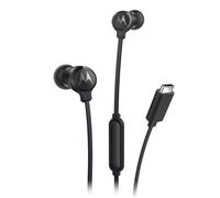 Auriculares Motorola EARBUDS3CS con cable USB-C para llamadas y música negros