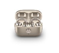 Auriculares Motorola moto buds loop inalámbricos Bluetooth con Cancelación de Ruido, micrófono y protección repelente al agua, color beige