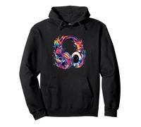 Auriculares Música DJ Beatmaker Obras de Arte Splash Dance Música Sudadera con Capucha