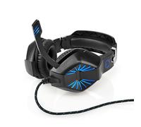 Auriculares Nedis GHST250BK con cable USB y jack 3,5 mm para gaming con LED negro