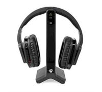 Auriculares Nedis HPRF321BK inalámbricos RF para TV con base de carga y 8 h autonomía negros
