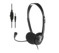 Auriculares NGS con cable, micrófono, control de volumen, jack 3.5mm, negros