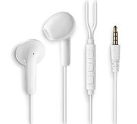 Auriculares NGS Cross Flip con cable Jack 3,5 mm, micrófono y control de volumen, blancos