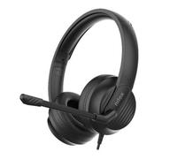Auriculares Nilox con cable USB, cancelación de ruido, micrófono incorporado y control en línea, negros