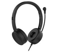 Auriculares Nilox NXAUSB01 con cable USB, Cancelación de Ruido, Micrófono y Plegables Negros