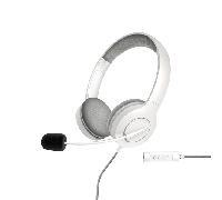 Energy Sistem Headset Office 3 (Auriculares con conexión USB y 3,5 mm, Control de Volumen y función Mute, micrófono retráctil)- Blanco
