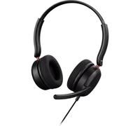 Auriculares On Ear Hama con micrófono y cable USB-C para oficina negros, con adaptador jack
