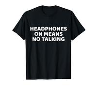 Auriculares ON Significa No Hablar Cita Divertida Gimnasio Entrenamiento Camiseta gráfica económica