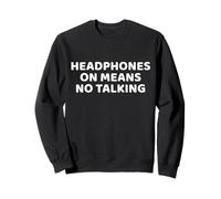 Auriculares ON Significa No Hablar Cita Divertida Gimnasio Entrenamiento Sudadera