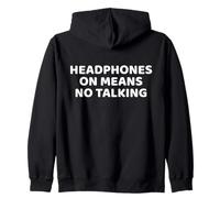 Auriculares ON Significa No Hablar Cita Divertida Gimnasio Entrenamiento Sudadera con Capucha