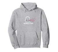 Auriculares On World Off Music Lover Sudadera con Capucha, Unisex para Adultos, Gris Jaspeado, M