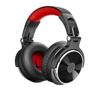 Auriculares OneOdio Pro10 con cable, conectores 3,5 mm y 6,35 mm, Shareport, profesionales rojos