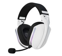 Auriculares ONiVERSE Polaris inalámbricos y con cable Gaming multiplataforma con Bluetooth, USB-C y LED, blancos